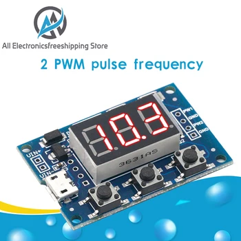 

Micro USB DC 2CH Adjustable PWM Signal Generator Duty Cycle Pulse Frequency Module Digital LED Display Tube DC 5V 12V 24V DIY