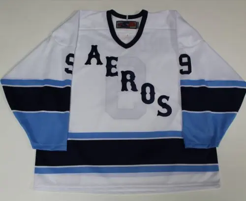 

9 GORDIE HOWE HOUSTON AEROS Ice Hockey Jersey Mens Embroidery Stitched Customize any number and name Jerseys
