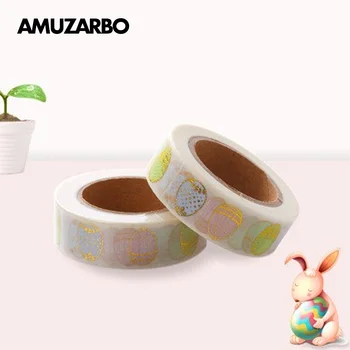 

1Pcs Bronzing Washi Paper Tape Cute Egg Sticker DIY Masking Tape Decoration Tape Gift Stationery School Supplies