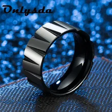 Onlysda, модное, нержавеющая сталь, колечко с рисунком, Свадебная пара, черный/стальной цвет, ювелирное изделие для любимой, подарок OSR212