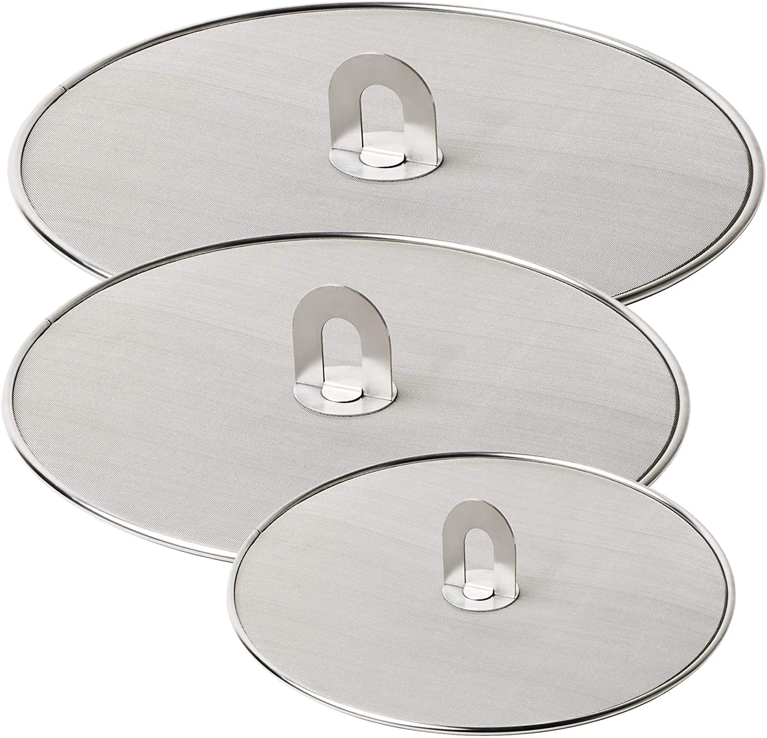 Fine Mesh Stainless Steel Cover Lid Oil Proofing Frying Pan Splatter Screen Spill Proof Oil Guard Cooking Tools