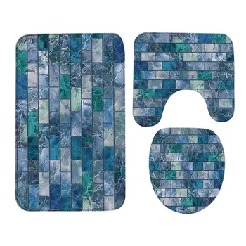 

3PCS/SETNon-slip Bathroom Area Rugs Mats Washable Bath Rug Floor Mat Carpet Home Decorations H1