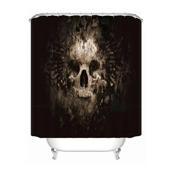 Shower Curtain Пользовательский классный пиратский череп винтажный Душ Ванна занавес Mildewproof водонепроницаемый полиэстер различных размеров#0421-21-11 - Цвет: Shower Curtain