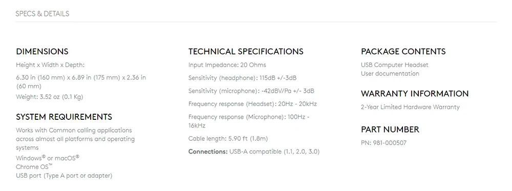 Оригинальные компьютерные наушники с USB разъемом logitech H340, предназначенные для почти платформы и операционные системы для офисного использования