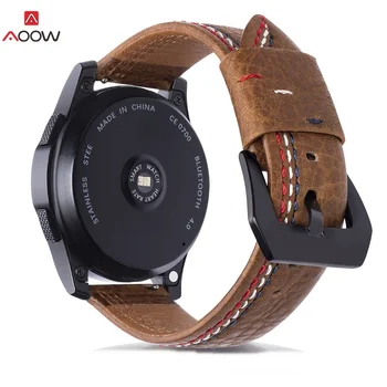 

AOOW 22mm Genuine Leather watch strap Band for Samsung Gear S3 Galaxy 46mm active for Huawei Watch bracelet band