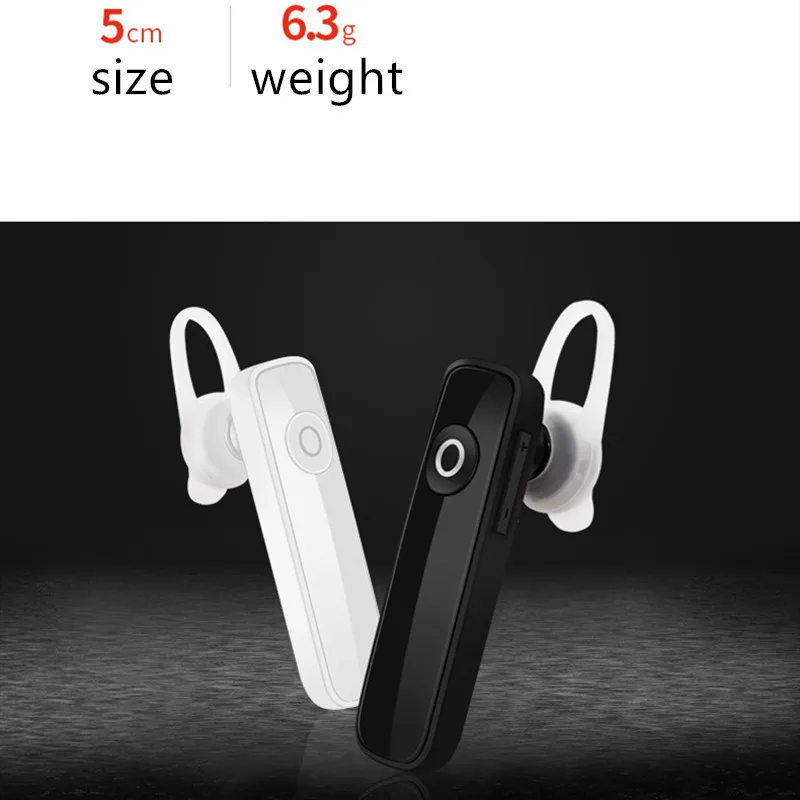 M165 Bluetooth-наушник на одно ухо 4,1 Беспроводной наушники-вкладыши Bluetooth вкладыши с микрофоном Портативный хэндс-фри гарнитура в деловом стиле