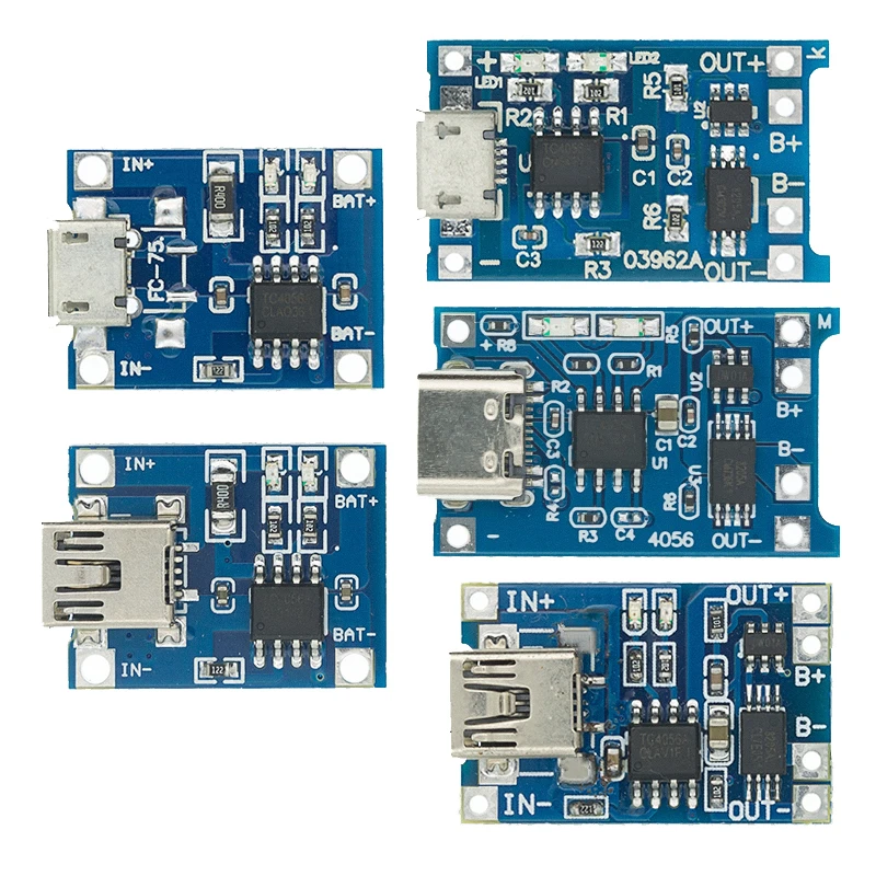 10 шт. Micro USB 5 в 1 а 18650 TP4056 модуль зарядного устройства литиевой батареи зарядная