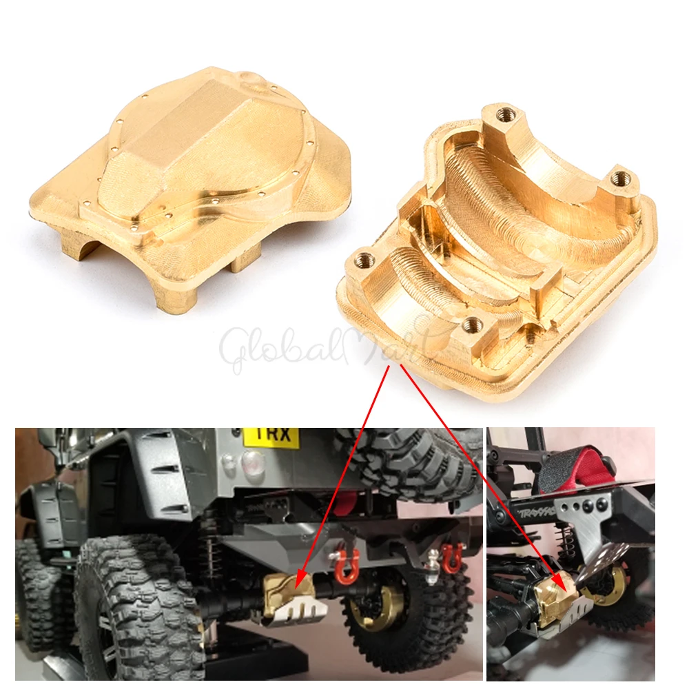 TRX4 Brass Diff Cover Case Front & Rear Axle Housing Case 8241 8242 for Traxxas TRX-4 1/10 RC Crawler Car Upgrade Parts