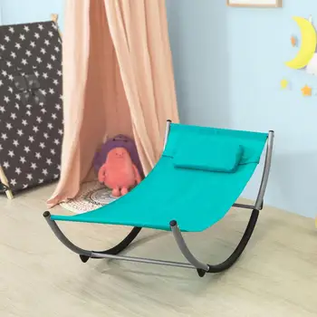 

SoBuy Outdoor Children Kids Rocking Hammock Sun Longer Blue,KMB04-B