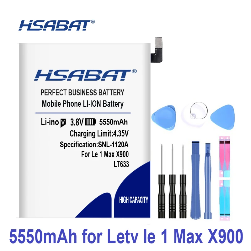 

HSABAT Top Brand 100% New 5550mAh LT633 Battery for Letv Le 1 Max X900 Le one Max X900 within tracking number