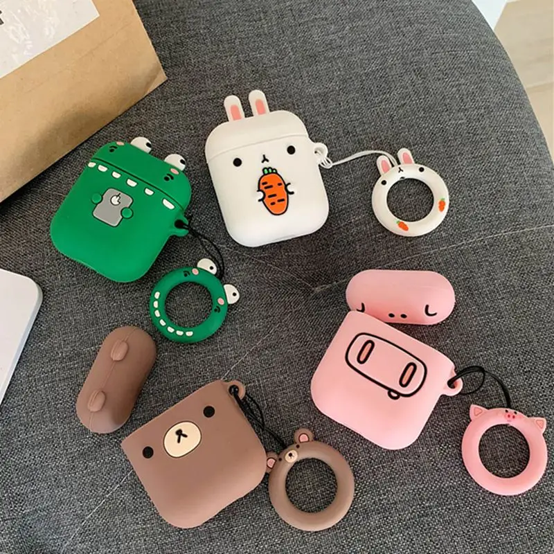 Силиконовый чехол для Apple защитный Airpods Air Pods симпатичный беспроводной Чехол