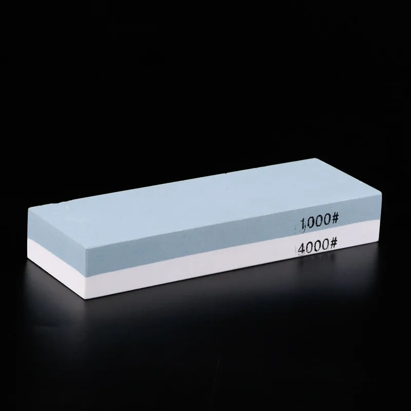 1000-4000 Камень нож заточка 1000& 4000 зернистость двухсторонний точильный камень набор для ножей с нескользящей бамбуковой основой кухонная точилка - Цвет: 1000-4000