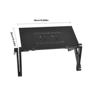 

Laptop Desk Magnesium Alloy ABS With Dual Fans Collapsible No Installation Required One Second Lock Place Your Laptop