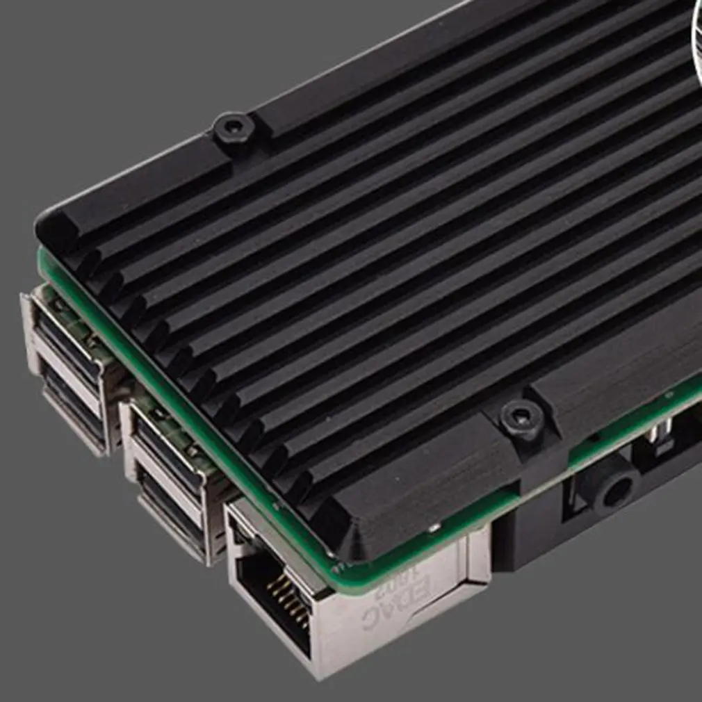 Для Raspberry Pi 3 Алюминиевый Корпус Запасные Части Металлический корпус черный корпус для RPI Raspberry Pi 3B