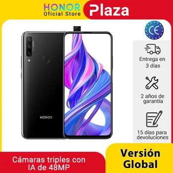 Перейти на Алиэкспресс и купить В наличии глобальная версия Honor 9X 4 Гб 128 Гб Смартфон 48 МП AI Тройная камера 6,59 дюйммобильный телефон Google Playдюйм мобильный телефон