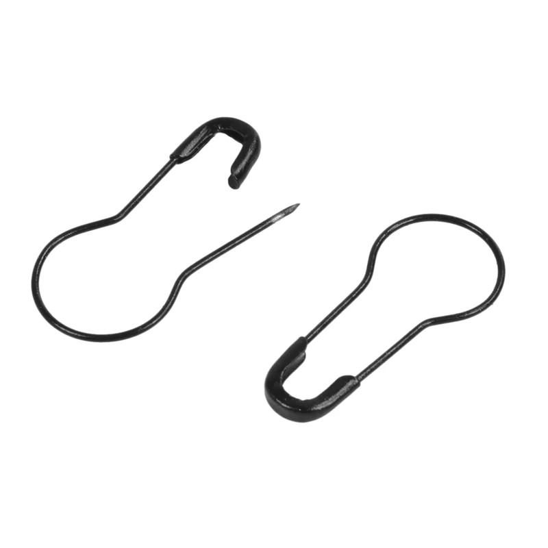 Лот Calabash лампочка Тыква Груша Форма небольшой Coilless тег ремесло булавки безопасности, черный 1000 шт