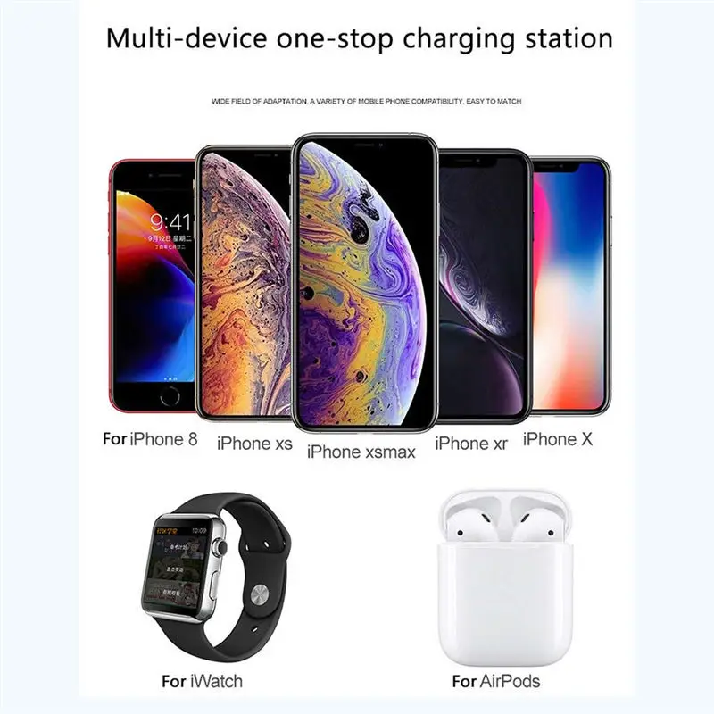 Wireless Charger Light Led Desk Lamp Luminaria Multifunction Led Table Lamp 5W Touch Reading Lamp for IPhone Airpods Charging