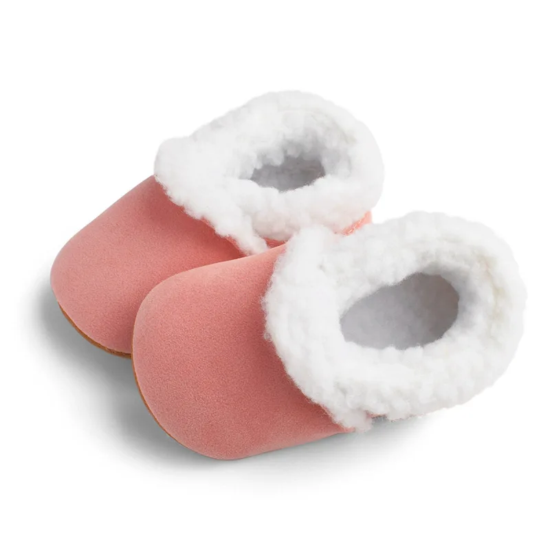 Newborn Baby First Walkers Unisex Fleece Bootie Winter Warm Infant Toddler Crib Shoes Classic Floor Boots