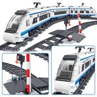 941pcs City Electric Harmony Rail Remote Control Building Blocks Train Track RC Car Brick Toy for Boy 3