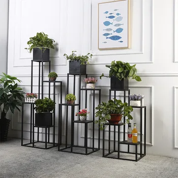 

4 layers metal floor iron plant stand planter Modern fashion classic nordic metal shelf indoor plant flower rack dropshipping