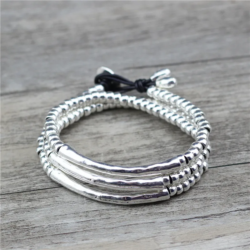 Fashion Jewelry Handmade DIY Elbow Vintage Retro Leather Bracelet For Women Men Christmas Gift Bracelet Jewelry