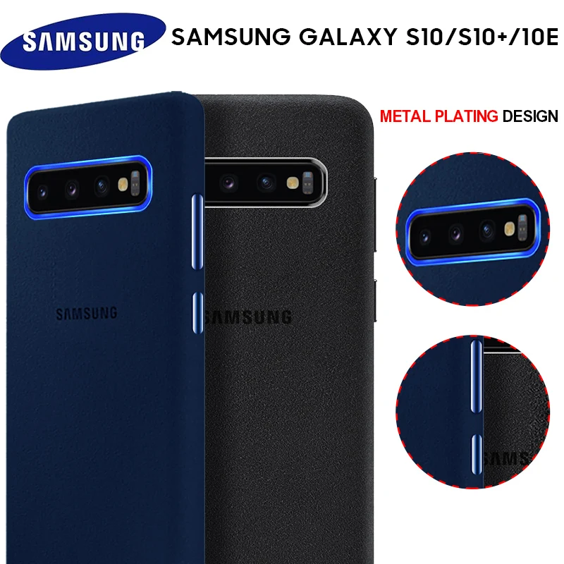 

Official Original Samsung S10 Case Genuine Suede Leather Protector Back Case Samsung Galaxy S10 Plus Case Galaxy S10e Back Capa