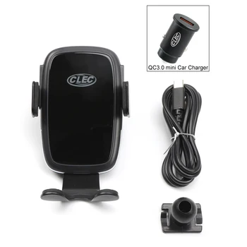 

For Toyota Alphard 2016-2019 Non-slip Plastic Alloy Triangle Phone Holder Stand Bracket Electric / Gravity Wireless Charging RHD