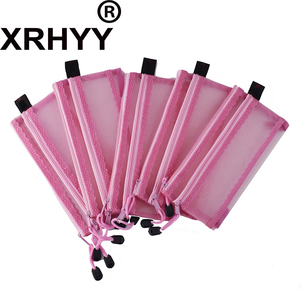 Холщовые карманы на молнии для документов A6 двухслойные сетчатые мешки файлов