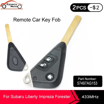 

KEYECU Remote Car Key Fob 3 Button 433MHz 4D62 for Subaru Outback B13 Liberty B13 Impreza G12 2003-2010 P/N: 57497AG153