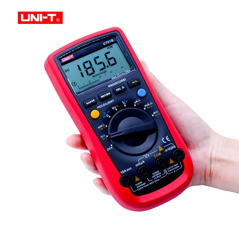 UT61B UNI-T Цифровой мультиметр Авто Диапазон RS232 USB ПК программное обеспечение