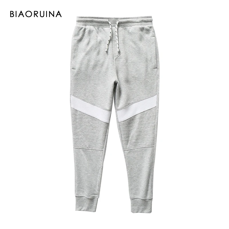 

BIAORUINA Women's Fashion Loose Comfortable Soft Contrast Color Velvet Liner Ankle-Length Pant Activer Wear Casual Trousers