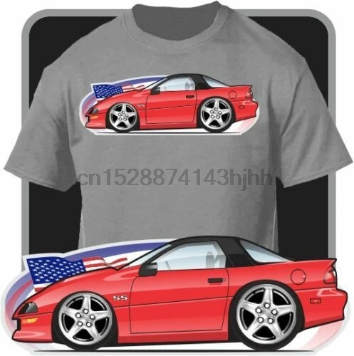Cartoon Art T-Shirt 1996 1997 Chevy Chevrolet Camaro Z28 RS SS LT-1 V6 V8 |