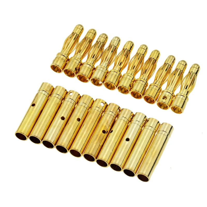 

10Pcs/Sets 4mm RC Battery Gold-plated Bullet Banana Plug High Quality Male Female Bullet Banana Connector