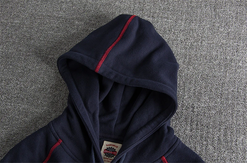 Japanese Harajuku Elbow Patch Hoodie for Men Urban Boys Streetwear Denim Patchwork Pocket Hooded Sweatshirt Plus Size