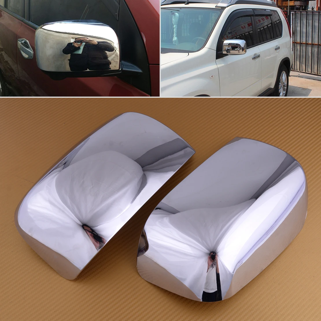 beler ABS Chrome Rearview Side Door Mirrors Cover Trim Protector Fit For Nissan X-Trail 2008 2009 2010 2011 2012 | Автомобили и