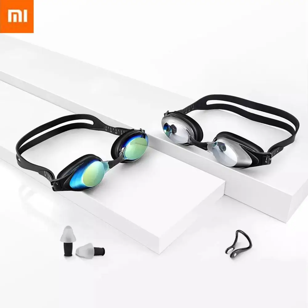 

New Xiaomi Youpin Yummai HD Anti-Fog Swimming Goggles Set Nose Clip Earplugs Anti-Uv Swimming Pool Beach Tools