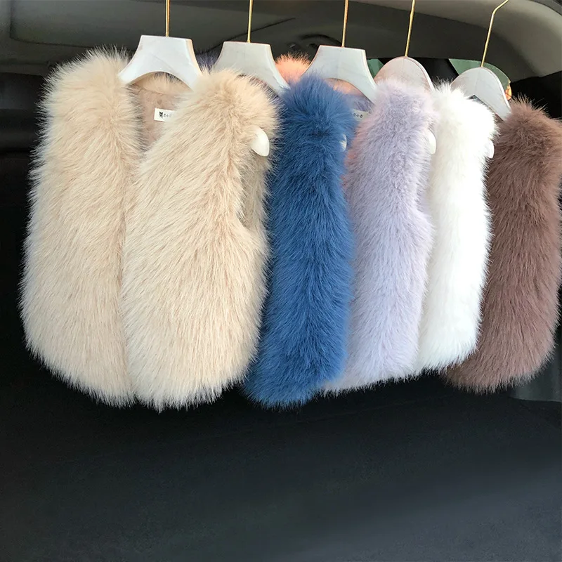 NEW Baby Girls Boys Faux Fur Vest Outfits Christmas Winter Kids Vest Children Warm Coat Infant Sleeveless Coat Clothes Outerwear image_0