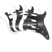 Электрогитара Pickguard 3 слоя 11 Отверстие SSS SSH и HSH совместимые для ST стиль современные запасные части для гитары белый и черный Электрогитара Pickguard 3 слоя 11 Отверстие SSS SSH и HSH совместимые для ST стиль современные запасные части для гитары белый и черный