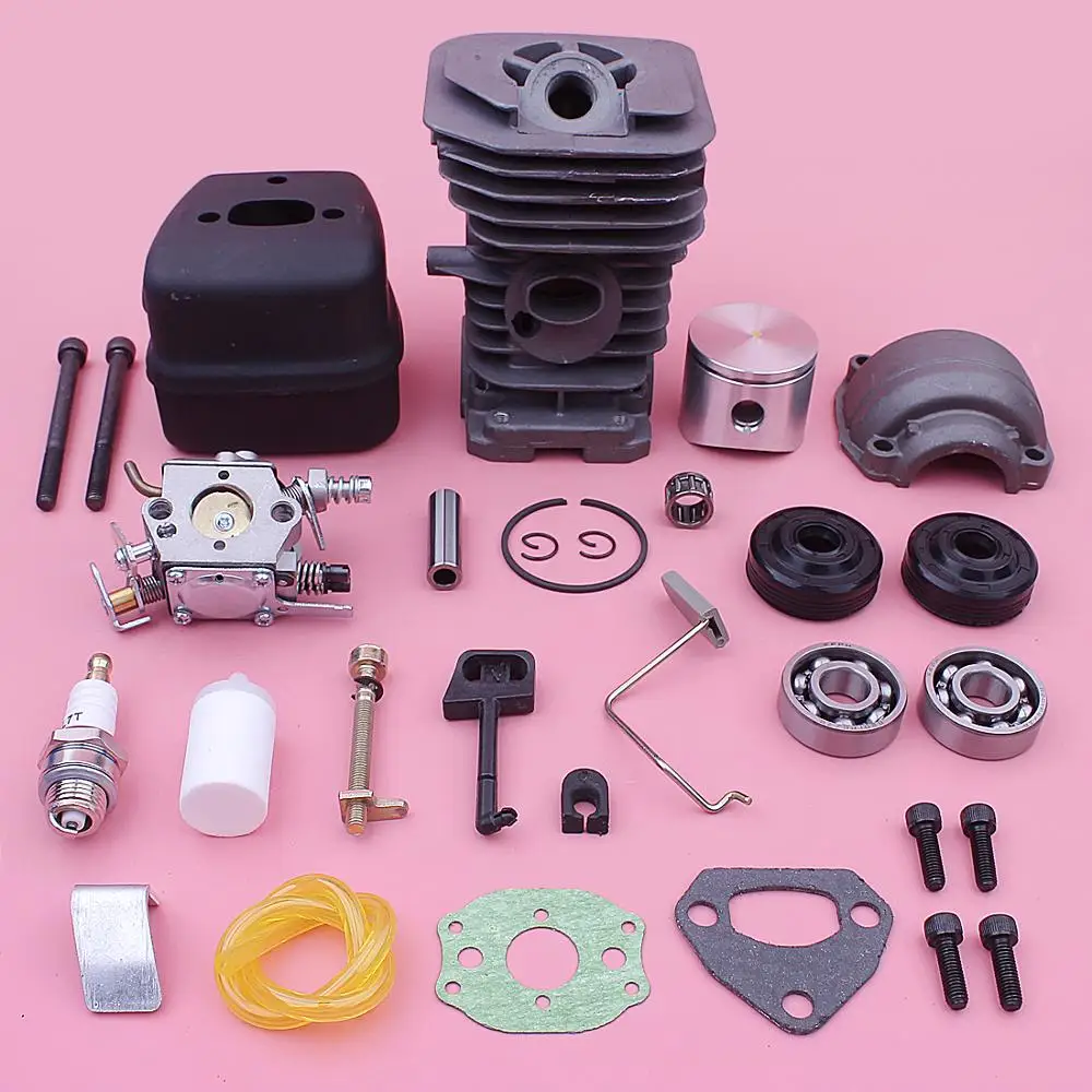40mm Cylinder Piston Carburetor Muffler Repair Kit For Husqvarna 136 137 141 142 Chainsaw 530069941 530071987 530069415 |
