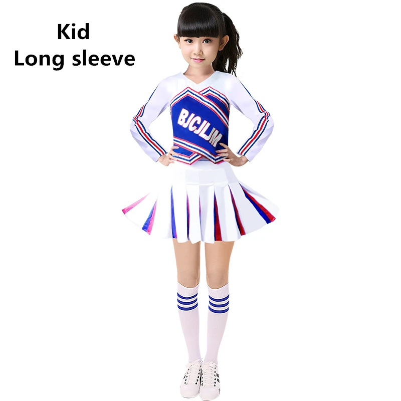 Girl Long Set Детские костюмы для чирлидеров, командная форма, спортивные костюмы для игр, школьная форма для девочек - Цвет: Girl Long Set