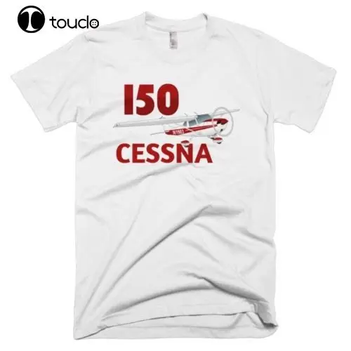 100% Cotone Stampa Uomo Estate O-Collo Cessna 150 (Rosso) T-Shirt Aereo-Personalizzata Con La Tua T-Shirt N #