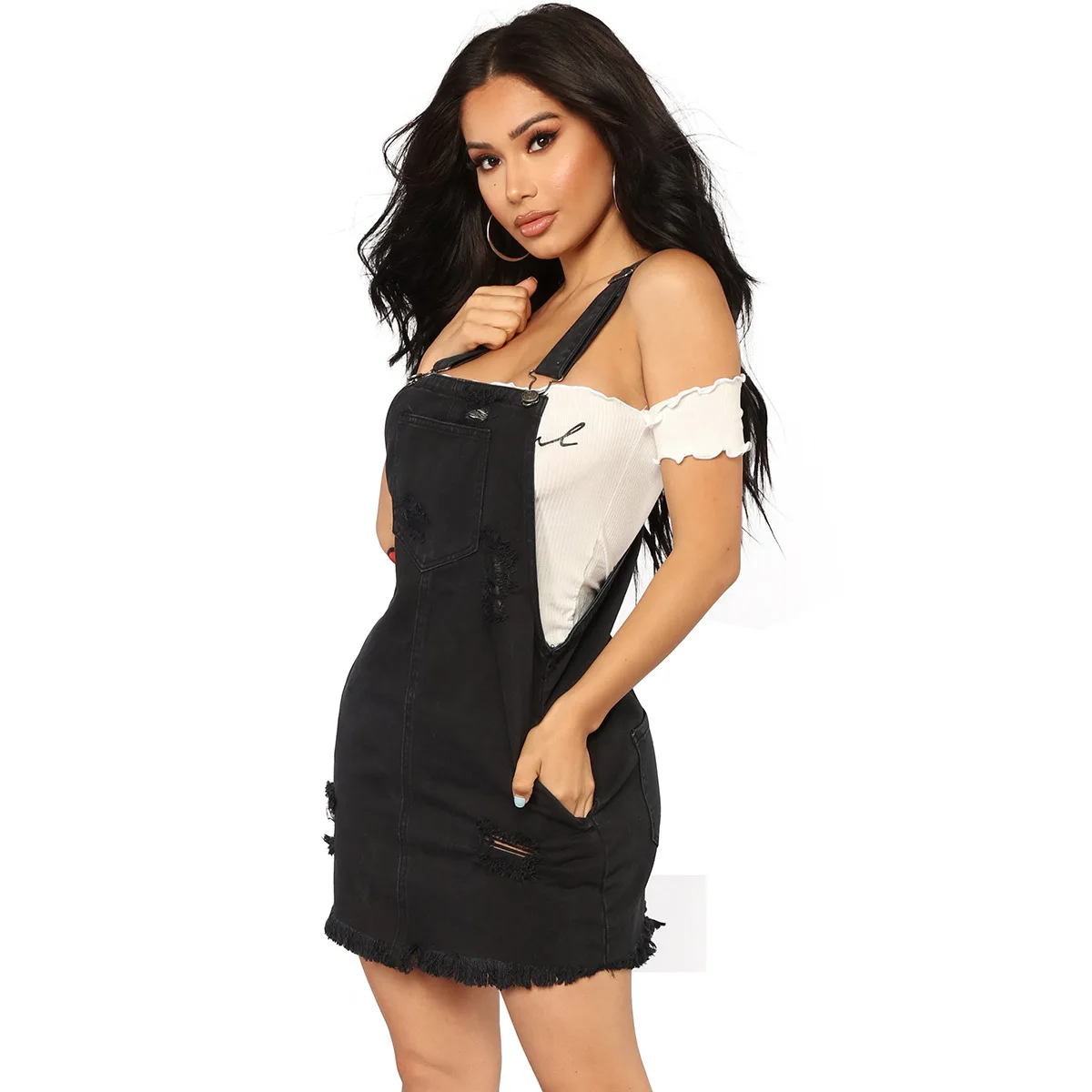 Летнее женское джинсовое платье сарафан повседневные свободные платья