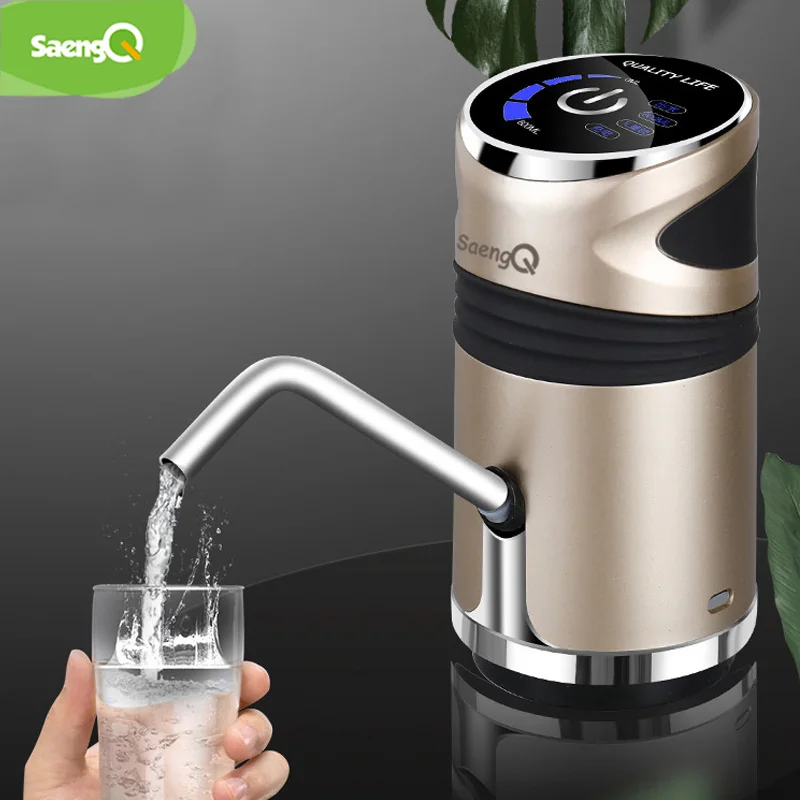 Автоматический Электрический насос для воды saengQ USB зарядка диспенсер бутылок