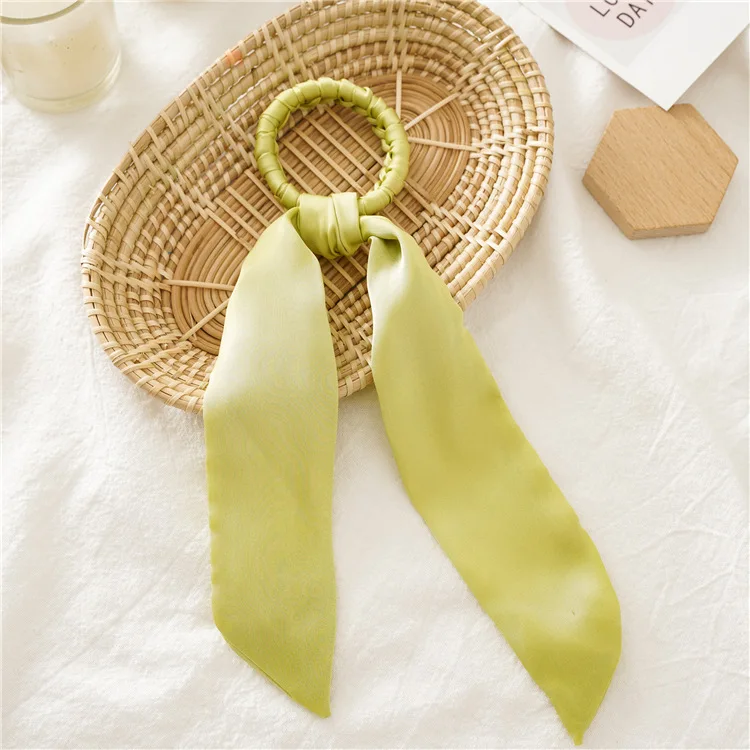 OPPOHERE Модные клетчатые эластичные веревки для волос современный модный стиль женские галстуки-бабочки резинки для прически "конский хвост" - Цвет: Green
