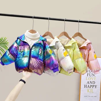 

2020 New Winter Kids Girls Jacket Children Plus Thick Velvet Jacket Big Virgin Tie Dye Warm Coat For Cold Waterproof Snowsuit