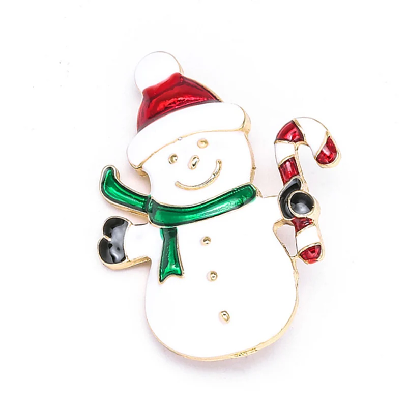 Boosbiy рождественские эмалированные чулки Снеговик Санта, дерево, брошь на булавке рождественские подарки для женщин и мужчин броши подвеска с прозрачными стразами - Окраска металла: 17
