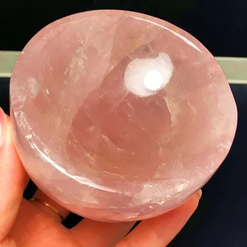 

New product!!!Natural rose crystal carving polishing bowl, meditation reiki healing home decoration gifts