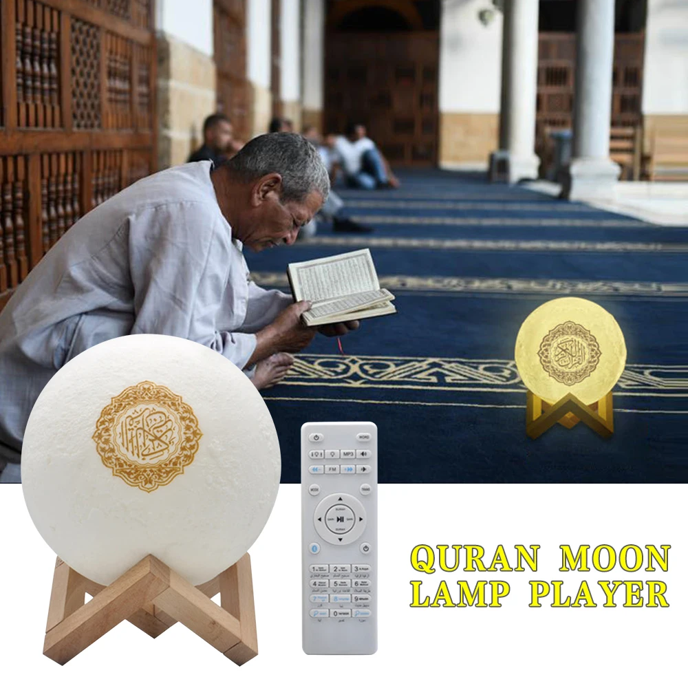 Беспроводная колонка Quran с Bluetooth цветной маленький светодиодный ночсветильник в