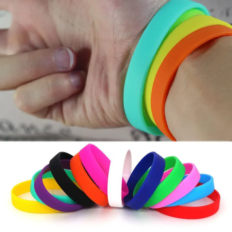 Casual Sports Fitness Silicone Rubber Elasticity Wristband Cuff Bracelet Basketball Sports Wrist Band Силиконовый браслет 2