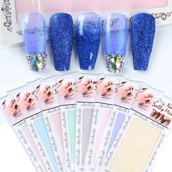 

1Pcs Fluorescent Mesh Stickers Nail Net Line Tape Hollow Gradient Decal Slider Adhesive Manicure Tips Nail Art Decoration LY1598